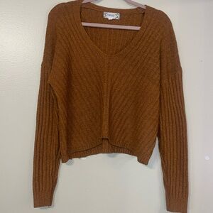 Brown Scoop Sweater